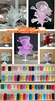 SMOOTH Fleurs géantes modernes en organza de soie, faites à la main, populaires, pour installation, centre de table pour mariages, événements et fêtes