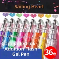 Stylos gel pailletés esthétiques 12 couleurs, marqueurs pastel scintillants, pack de papeterie pour scrapbooking, bricolage et cartes cadeaux