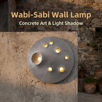 Lampe murale extérieure en ciment Space Moon, étanche, à intensité variable, lumière blanc chaud, design créatif, populaire sur internet, style nordique