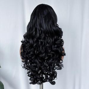 <span class=keywords><strong>Perruque</strong></span> Afro Bouclée Synthétique Naturelle avec Dentelle Transparente et Sangles Ajustables, Demi-<span class=keywords><strong>Perruque</strong></span> Sans Colle pour Coiffure Protectrice - Product Image 2
