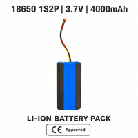 Batterie au lithium 18650 3,7 V 4000 mAh 1S2P en parallèle, pack de batteries, batterie externe, éclairage, fabriqué en Chine, électronique grand public