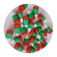 Cabochons en résine à dos plat, motifs mignons de maïs et bonbons de Noël, mini-aliments décoratifs pour scrapbooking, artisanat DIY et accessoires pour cheveux