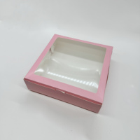 Emballage de Boîtes à Biscuits de Boulangerie Imprimé Personnalisé Dessert Pâtisserie Petite Boîte Caja Para Pastel pour Gâteau avec Fenêtre
