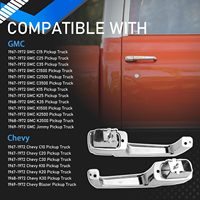 Poignées de porte extérieures chromées, paire avant, pour Chevy GMC 1967-1972 C/K 10 20 30 GMC C/K 1500 2500 3500, remplace 3927895 3927899