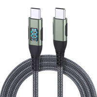 Câble de charge rapide et de données en nylon tressé Type-C vers Type-C 100W, 1m, 2m, 3m, vente en gros, compatible iPhone 17