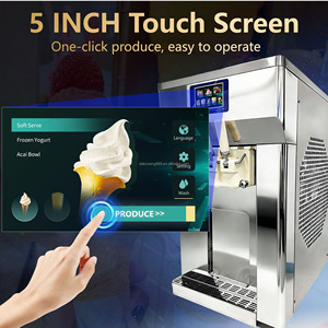 Machine à glace molle de comptoir 40L/H à 3 saveurs avec pompe à air, machine à yogourt glacé GSE, machine à glace commerciale de comptoir - Product Image 4