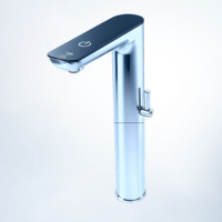 Robinet de lavabo intelligent à LED à trou unique, gris anthracite, à activation tactile avec capteur infrarouge, pour la maison, l'hôtel ou la chambre à coucher