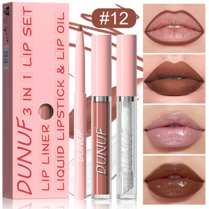 Set <span class=keywords><strong>3</strong></span> in 1 per Trucco Labbra con 12 Colori, Matita Labbra Glitterata a Lunga Durata e Lucidalabbra per Donne - Product Image 6