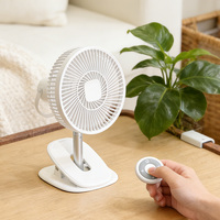 Ventilateur sur pied portable en plastique rechargeable USB, puissant, avec télécommande LED, fabriqué en Chine