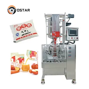 Three Four Side Sealing Automatic Small Vertical Milk Juice Sachet Bag Packing Machine