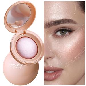 Paleta de Polvos Compactos Iluminadores Brillantes con Purpurina para Maquillaje de Rostro y Cuerpo, Polvo Contorneador Perlado - Product Image 1