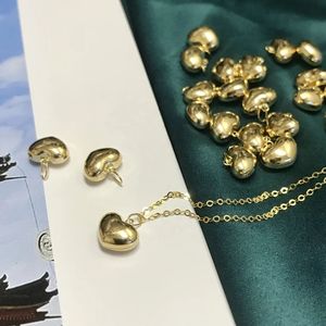 Collier pendentif en or jaune massif 18 carats Xinfly, élégant, en forme de cœur, joli bijou pour femmes et enfants, cadeau - Product Image 2