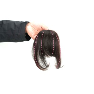 Frange con Clip in <span class=keywords><strong>Capelli</strong></span> Umani Brasiliani Remy 100% Pre-Incollati, Marrone Scuro Francese, <span class=keywords><strong>Extension</strong></span> per Donne, Prezzo di Fabbrica - Product Image 2