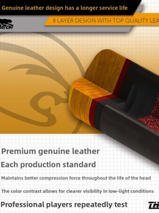 Queue de billard PREDATOR Jaguar Victor Leather Tip 9-Ball Big Head <span class=keywords><strong>Cue</strong></span> 14mm, accessoires de billard, boîte, sac en plastique, Chine - Product Image 4