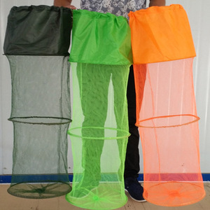 Cage de pêche pliable en nylon, filets de pêche de 70 cm et 90 cm de diamètre pour l'élevage de poissons et l'utilisation commerciale - Product Image 1