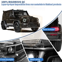 Kit de carrosserie de pare-chocs en carbone sec Bra-B G800 pour Mercedes Benz Classe G G63 W465 New Sideskirt Rear Spoiler Spare Tire Cover Bodykit