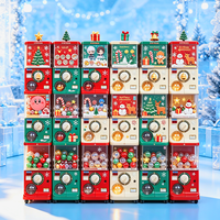 Distributeur automatique de capsules de jouets de style japonais, nouveau modèle, à monnayeur, pour cadeaux de Noël et de fêtes, thème Père Noël