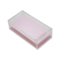 Ensemble professionnel de plateaux à cils en acrylique transparent, organisateur de palette pour extensions de cils, support réutilisable pour plateau à cils, outil de salon