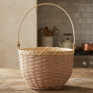 BEST SELLER Panier en bambou tressé avec poignée pour rangement de cuisine, boîte à bonbons, pain, fruits, décoration de mariage, fleurs - Product Image 1