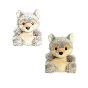 Peluche <span class=keywords><strong>Lupo</strong></span> Grigio Simulato, Giocattolo Morbido a Forma di <span class=keywords><strong>Lupo</strong></span> Cartone Animato, Bambola di Peluche Animale Selvatico, Giocattolo Personalizzato con Logo Ricamato - Product Image 3