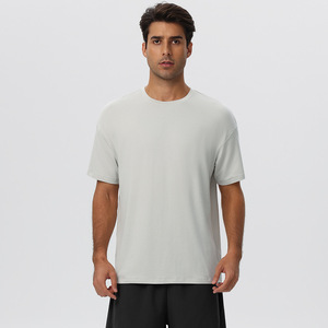 200g Woven <b>Silk</b>/Cotton Men's <b>T</b> <b>Shirts</b> High Quality Wholesale Custom Breathable Blank <b>T</b> <b>Shirts</b> - Product Image 3