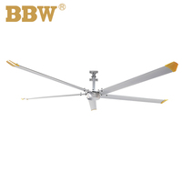 Ventilateur de plafond industriel à moteur PMSM à entraînement direct, 10 pieds, HVLS, faible vitesse, pour la ventilation et le refroidissement, grand ventilateur pour usage industriel et commercial