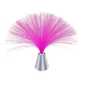 Lámpara de fibra óptica LED de 13 pulgadas, Base de purpurina, iluminación de mesa de cristal relajante nocturna cambiante Multicolor - Product Image 1