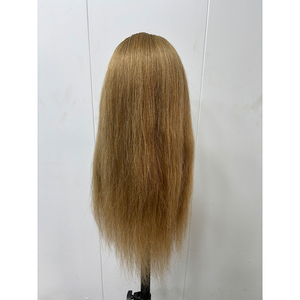 Cabeza de Maniquí Femenina con Cabello Humano Natural Liso de 65 cm con Hombros, 130% de Densidad, 850 g de Peso, para Corte y Peinado - Product Image 5