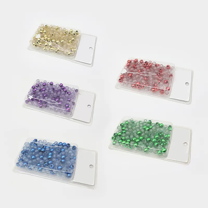 Vente en gros logo personnalisable 12mm transparent paillettes or bricolage perles de cheveux pour enfants tresses anneaux de couleur