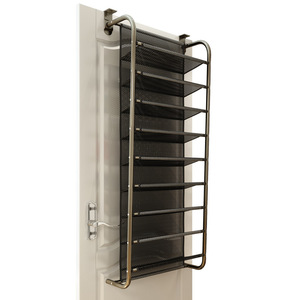 Over Door <b>Shoe</b> Rack 6 Layer Black 56x21x93cm <b>Wall</b> Mounted <b>Storage</b> Solution Behind Door Organizer - Product Image 5