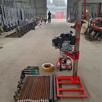Foreuse d'exploration portable de 30 m de profondeur avec boîte de vitesses et pompe, petite machine de forage carottier portable