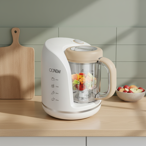 เครื่องทำอาหารเด็กแบบพกพา <span class=keywords><strong>OONEW</strong></span> 4 in 1 เครื่องนึ่งอาหาร เครื่องปั่นเสียงเบา เครื่องเตรียมอาหารเด็ก เครื่องอุ่นขวด<span class=keywords><strong>นม</strong></span> - Product Image 1