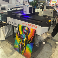Impresora UV Plana A1 Tamaño A1 4 6090, Impresión de Adhesivos UV DTF, Impresora UV DTF Multifuncional con Cámara de Visión