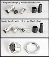 Fábrica CE RoHs brida recta hembra macho J09 serie enchufe de aviación impermeable Sensor de señal Circular 5pin M16 conector