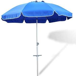 Parasol de plage moderne portable 2M avec protection UV 50+, mobilier d'extérieur, inclinable, poteau en acier, ancre de sable, transport, cour, parc - Product Image 1