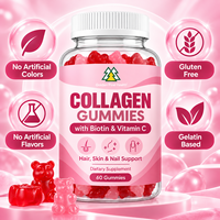 Marine Collagen Gummies with Biotin and Vitamin C Adult Dietary Supplement 60 Count Hair Skin Nail Support