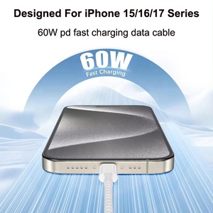 Cavo di Ricarica Rapida Premium USB-C a USB-C in Nylon Intrecciato da 1M, 3A 60W PD per iPhone 15 16 17 Pro Max con Scatola - Product Image 2