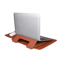 Vente en gros de housses pour ordinateur portable en cuir haut de gamme de 13, 14, 15 et 16 pouces avec fonction de support pour Macbook, Hp, Dell, Acer