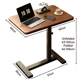 Table basse roulante minimaliste moderne, également un <span class=keywords><strong>petit</strong></span> <span class=keywords><strong>bureau</strong></span>, table d'appoint robuste et portable, installation facile - Product Image 2