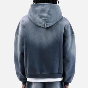 <span class=keywords><strong>Felpa</strong></span> <span class=keywords><strong>con</strong></span> cappuccio da uomo Premium <span class=keywords><strong>con</strong></span> Zip <span class=keywords><strong>blu</strong></span> <span class=keywords><strong>con</strong></span> tasca anteriore e polsini regolabili per un Comfort Casual taglie forti felpe <span class=keywords><strong>con</strong></span> cappuccio da uomo - Product Image 3