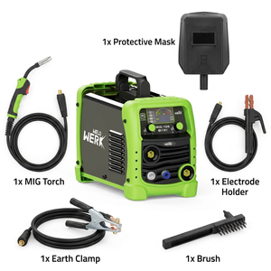 Soudeuse à l'arc Portable 5IN1 Igbt multifonctionnelle MIG/MAG/Flux/MMA/<span class=keywords><strong>TIG</strong></span> en alliage d'acier au carbone fonte 220v DC Machine de soudage à l'arc - Product Image 1