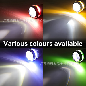 U7 <b>Mini</b> Motorcycle Spotlight <b>Led</b> 12V Off-Road Lighting With Angel Eye White Red Blue Green <b>Light</b> - Product Image 3