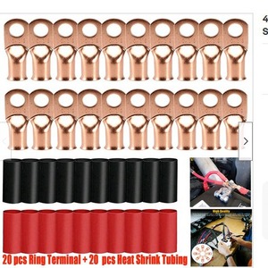 Terminales de Cable de Cobre para Ingeniería Química, 8AWG 8mm, Termocontraíbles, Conectores de Cable Estándar Estadounidenses - Product Image 3