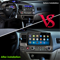 Autoradio 8 cœurs QLED 4G DSP BT RDS Android, Navigation GPS Carplay, Lecteur Multimédia Stéréo Auto pour Honda Civic 2006 ~ 2010