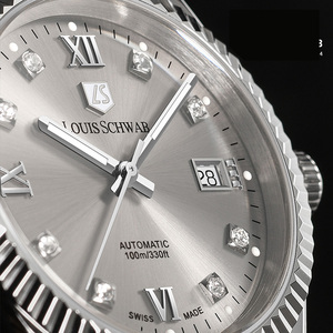 Louis <span class=keywords><strong>Schwab</strong></span> 45 °   Orologio da Uomo Serie Le Mirage LS.33.01.09.01, Movimento Automatico Meccanico Svizzero SW200-1, Acciaio Inossidabile 316L - Product Image 3