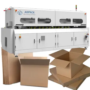 Aopack Fefco Corrugated Packaging Box Type Printer Folder Gluer Corrugated Box Making Machine