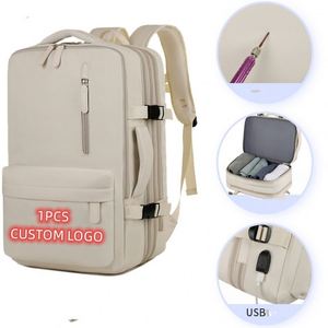 Large Capacity Waterproof <b>Laptop</b> <b>Backpack</b> Custom Logo Unisex Anti Theft Oxford Polyester Casual Zipper USB Outdoor Business - Product Image 1