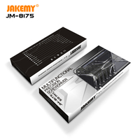 Set Obeng Torx Phillips Magnetik Multi-Tip 50 Buah JM-8175, Baja S2, Gagang Plastik, DIY OEM, Portabel, Hitam, CE