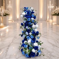 Camino de Flores Artificiales Coloridas Personalizadas para Decoración de Pasillos y Mesas de Boda