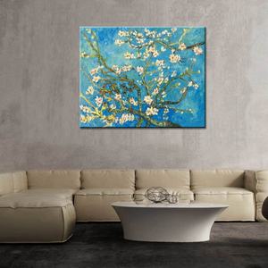 Impresiones florales modernas en lienzo de flor de almendro de Van Gogh, reproducción de pinturas al óleo, arte de pared para decoración del hogar y la oficina - Product Image 2